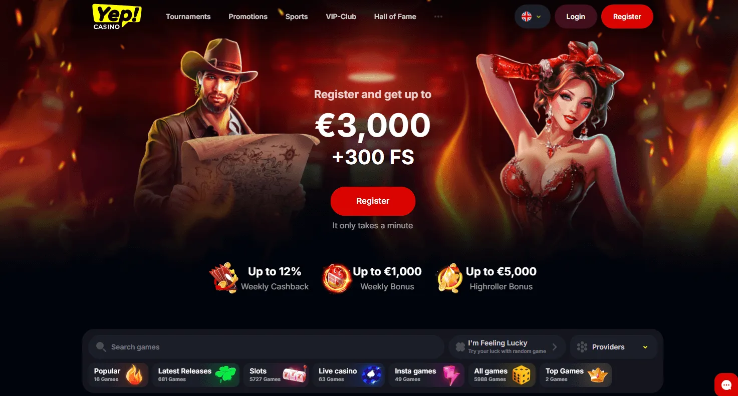 Yep Casino - beste online casino ohne oasis für E-Wallets
